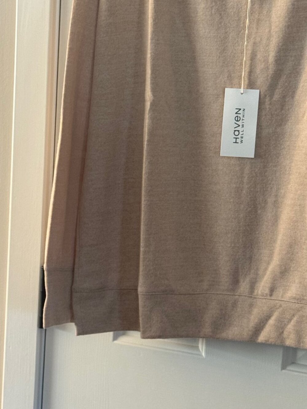 Haven Well Within by Talbots Beige Sweatshirt Lounge Sleep Shirt Top Size S Smal - Picture 3 of 14